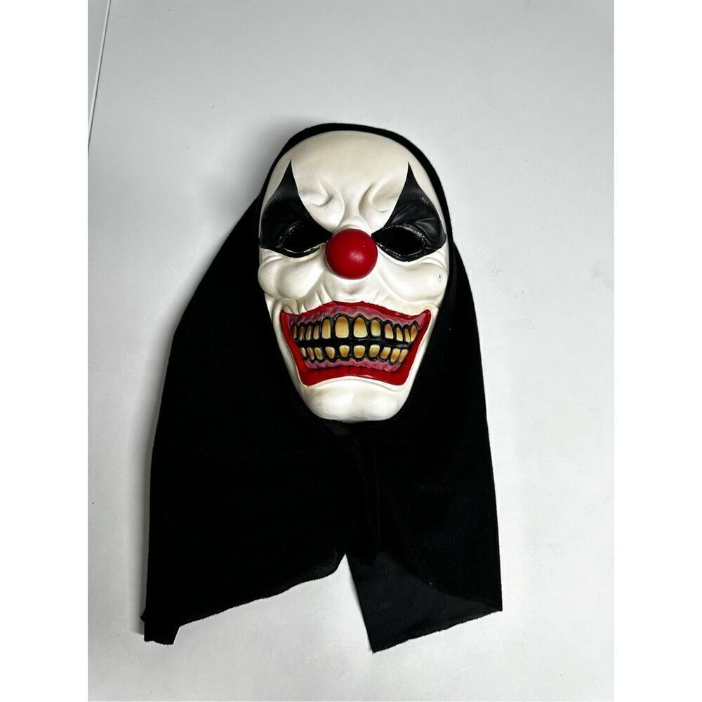 Vintage Extreme Clown Mask Foam With Hood Spirit Halloween Fits Most Adults